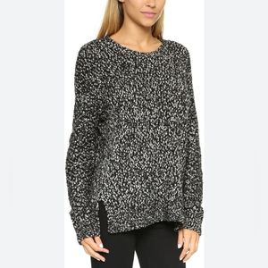 VINCE Melange Knobby Knit Blouche Sweater size S